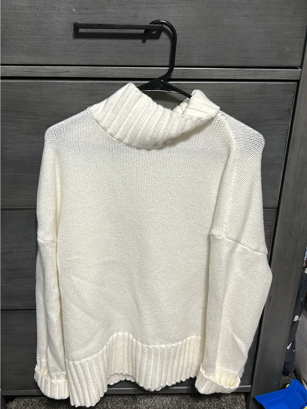 Women's Cream Cowl Neck Sweater - Cozy Knit Pullover